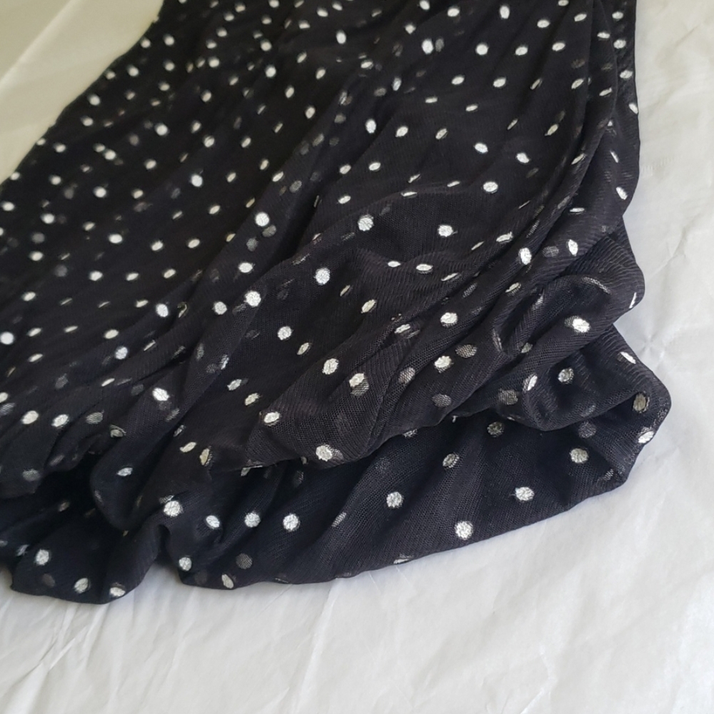 St.John NEW Balloon Skirt Mesh Top Women's BLACK & WHITE NWT - Picture 2 of 15